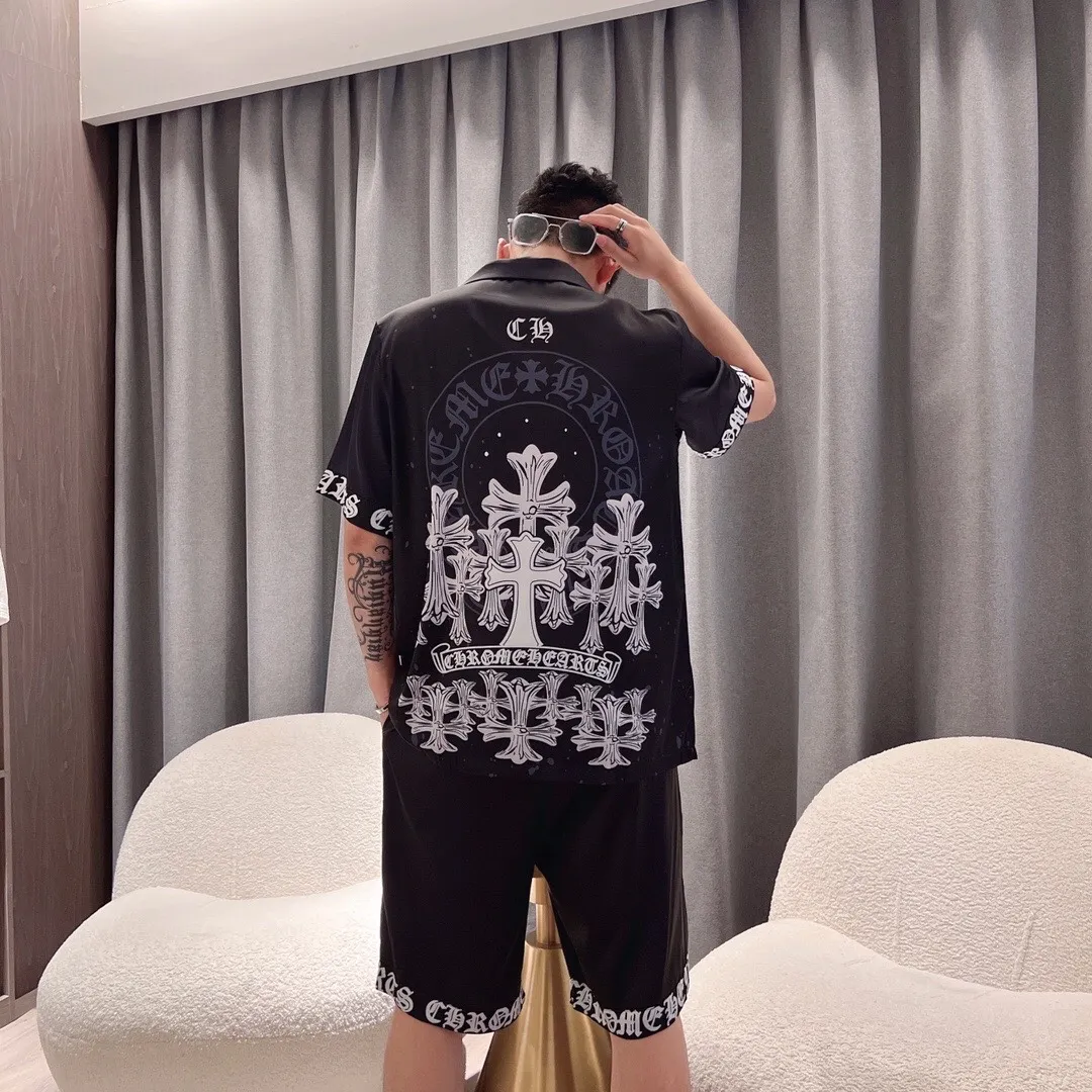 🅿️340 2024 CHROME HEARTS home wear, high-definition Korean silk fabric, skin-friendly, soft and comfortable, couple model M～XXXL